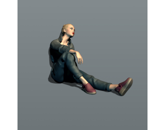 Фигура 768 Женщина автомехaаник 4 (масштаб 1:24), окрашенная