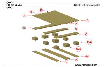 4 x natural wood pallets