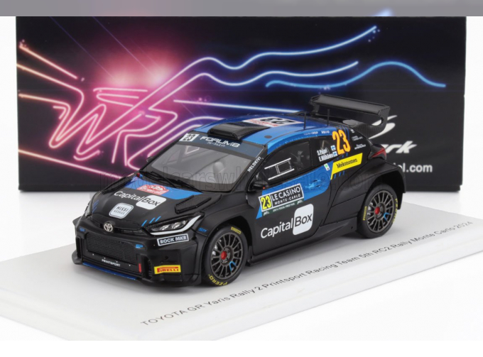 TOYOTA Yaris Gr Rally2 Team Printsport Racing №23 5th Rc2 Rally Montecarlo (2024) Sami Pajari - Enni Malkonen, Blue