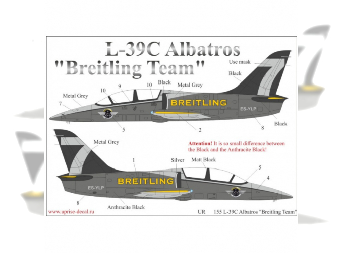 Декаль для L-39C Albatros "Breitling Team"