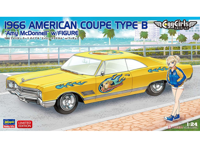 Сборная модель Egg Girls 1966 American Coupe Type B “Amy McDonnell” w/Figure