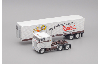 PETERBILT 352 Frigo Sambo's, white / brown