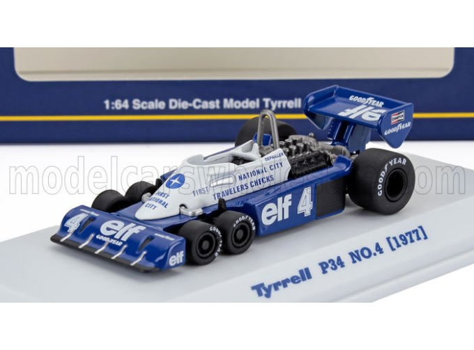 TYRRELL F1 P34 Elf 6 Wheeler №4 Season (1977) Patrick Depailler, Blue White