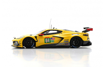 CHEVROLET Corvette C8.r Team Corvette Racing N64 2nd 1000 Miles Sebring Gtd Pro (2022) T.Milner - N.Tandy, Yellow