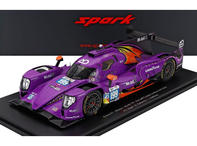 ORECA 07 Gibson Gk428 4.2l V8 Team Ao By Tf N 199 3rd Lmp2 Class 24h Le Mans (2025) Dane Cameron - Louis Deletraz - Phillip Jeffrey Hyett, Lillac