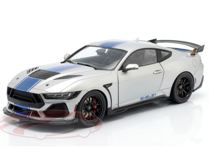 FORD Mustang Shelby Super Snake (2025), silver-grey metallic / blue