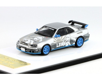 NISSAN Skyline GT-R R34 25gt Turbo White Queen, silver