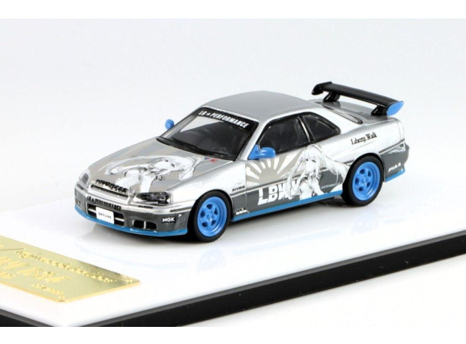 NISSAN Skyline GT-R R34 25gt Turbo White Queen, silver