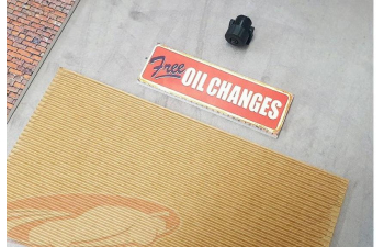 Диорама кирпичный гараж, бежевые рулонные ворота