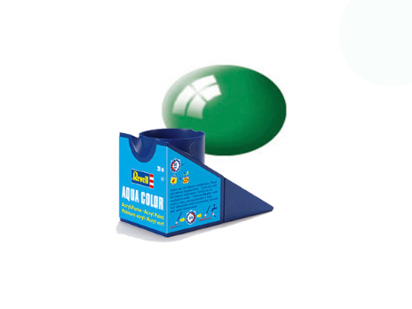 Краска акриловая водорастворимая - Изумрудный (RAL 6029), глянцевая, 18 мл