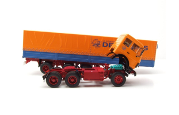 MERCEDES-BENZ NG 2232 Truck With Trailer Deutrans 1980, orange / blue