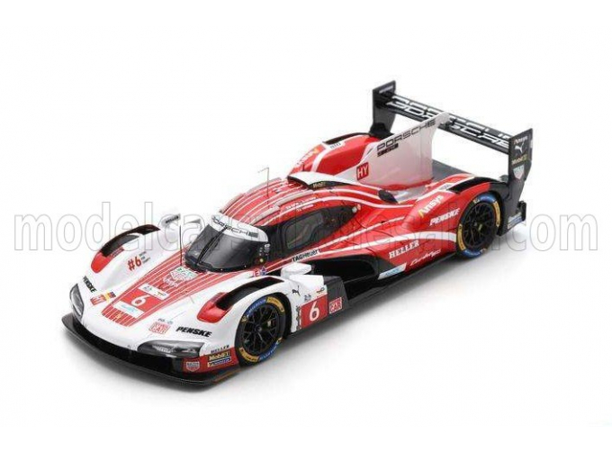 PORSCHE 963 9rd 4.6l Turbo V8 Team Porsche Penske Motorsport №6 4th 24h Le Mans (pole Position) 2024 Kevin Estre - Andre Lotterer - Laurens Vanthoor, Red White Black