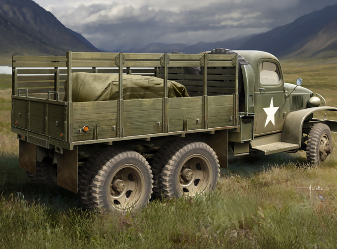 Сборная модель US GMC CCKW-352 Wood Cargo Truck