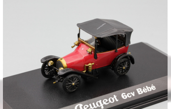 PEUGEOT 6CV Bebe, red / black