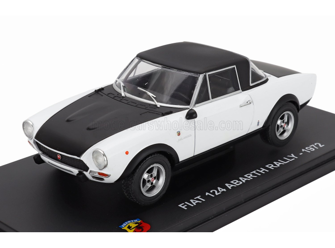 FIAT 124 Abarth Rally (1972) - Con Vetrina - With Showcase, White Black