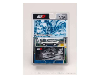 Toyota Corolla Levin (AE86)/ INITIAL DWataru Akiyama vs Keisuke Takahashi, white / black