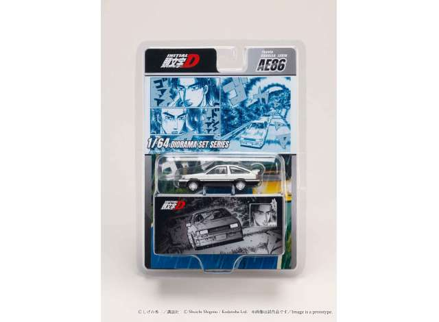 Toyota Corolla Levin (AE86)/ INITIAL DWataru Akiyama vs Keisuke Takahashi, white / black