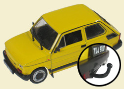 FIAT 126P FL z hakiem holowniczym, Kultowe Auta 98, желтый