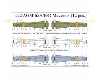 Декаль для AGM-65A/B/D Maverick