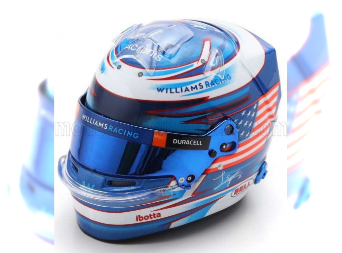 BELL HELMET F1 Casco Helmet WilliamsFw45 Team Williams Racing N2 Season (2023) Logan Sergeant, 2 Tone Blue