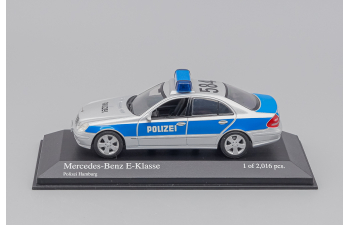 MERCEDES-BENZ E-Class Hamburg Police W211 (2002), silver / blue