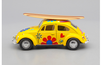 VOLKSWAGEN Classical Beetle Peace and Love Surfboard (1967), yellow