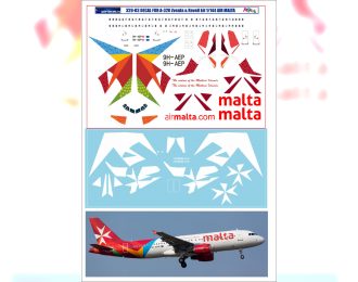 Декаль на A320 Air Malta