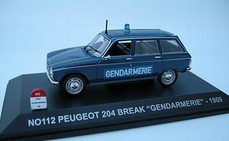 PEUGEOT 204 Break «Gendarmerie» 1975, синий