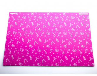 Коврик для резки А3, 3 слоя, розовый, маникюр