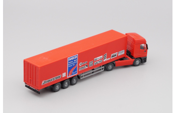 IVECO EuroStar Koffersattelzug, red