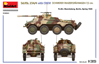 Сборная модель Sd.kfz. 234/4 Military With Crew 1945