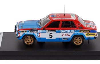 DATSUN 160j (night Version) N 5 Winner Rally New Zealand (1980) Timo Salonen - Seppo Harjanne, Light Blue Red