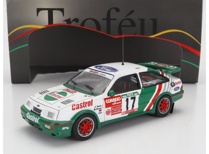 FORD Sierra Rs Cosworth Castrol №17 Rally Portugal (1990) J.Santos - M.Oliveira, White Green