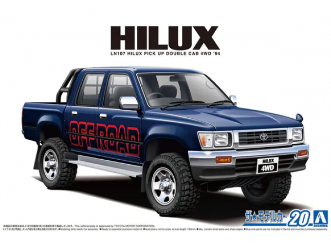 Сборная модель TOYOTA Hilux LN107 pick up double cab 4WD 1994