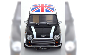 MINI Cooper LHD, dark green-metallic white Union Jack