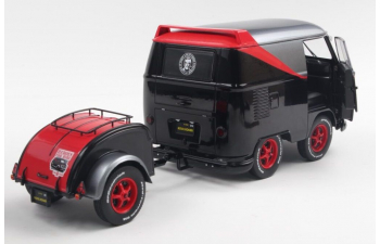 VOLKSWAGEN T1 Van Kool Combi Sport With Trailer (1950), black/silver/red