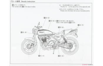 Сборная модель Kawasaki ZR400C Zephyrχ '02