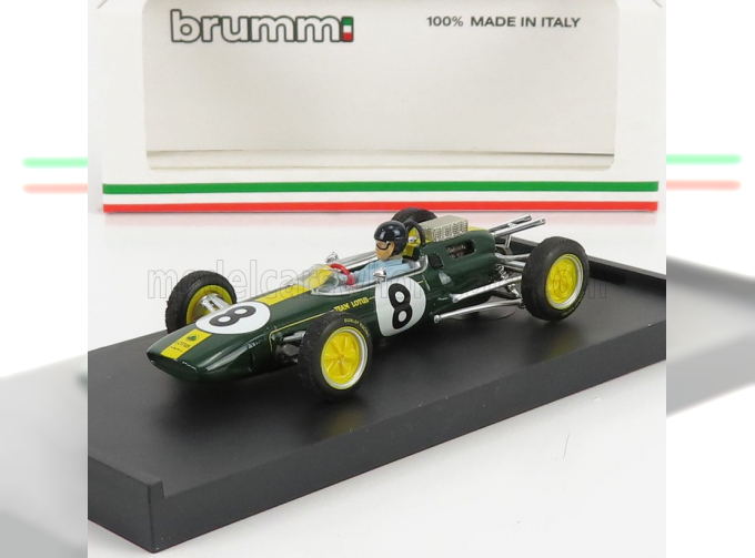 LOTUS F1 25 №8 Winner Italy Gp Jim Clark (1963) World Champion - With Driver Figure, Green