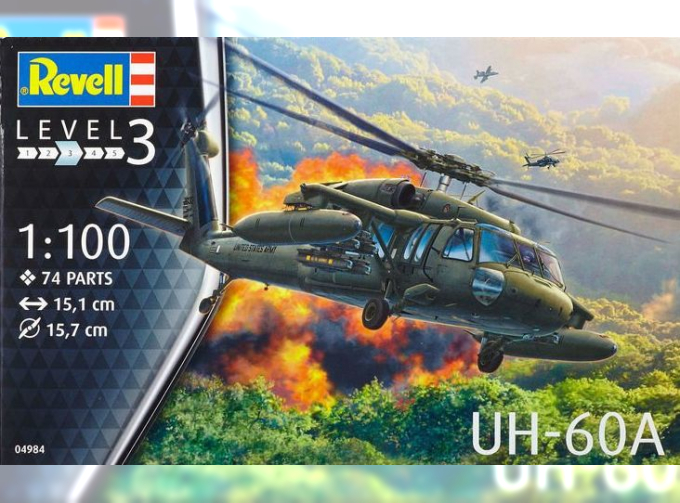 Сборная модель Американский вертолет Helicopter UH-60A Black Hawk