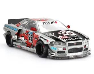 NISSAN Skyline GT-R (R34) *Kaido Star Racing* V1 (1999), silver/red/black 