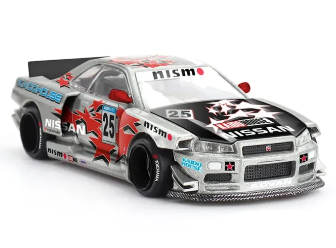 NISSAN Skyline GT-R (R34) *Kaido Star Racing* V1 (1999), silver / red / black
