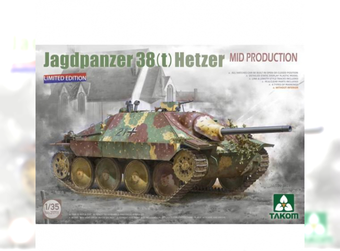 Сборная модель Jagdpanzer 38(t) Hetzer MID PRODUCTION (LIMITED EDITION)