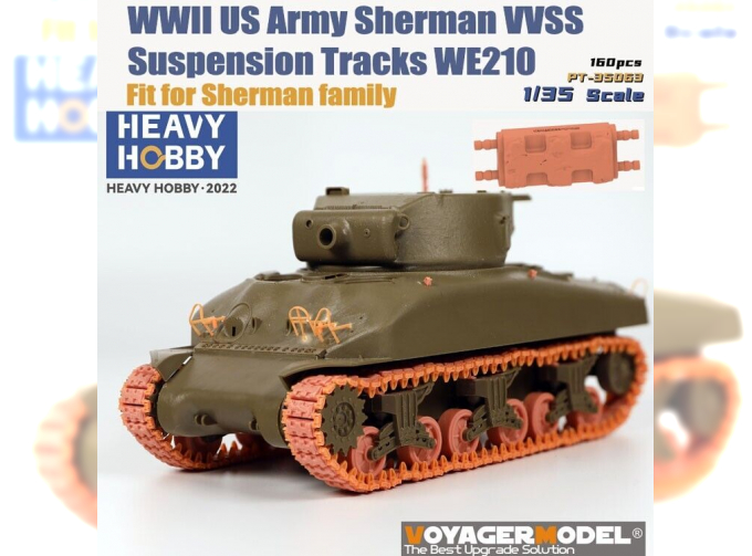 WWII US Army Sherman VVSS Suspension Tracks WE210