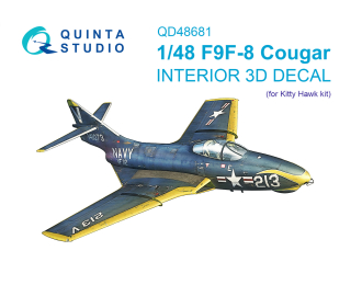 3D Декаль интерьера кабины F9F-8 Cougar (Kitty Hawk)