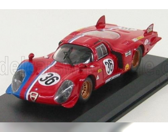 ALFA ROMEO 33.2 N 36 Le Mans 1969 Pilette - Slotemaker, Red