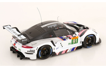 PORSCHE 911 Rsr-19 Goodbye Team Porsche Gt №91 Last Race Wec 8h Bahrain (2022) Gianmaria Bruni - Richard Lietz, White Black