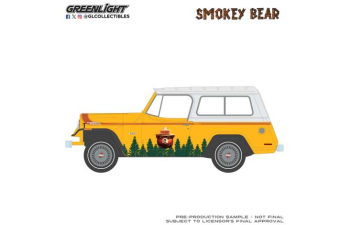 JEEP Jeepster Commando, Trees Are Wonderful Friends *Smokey Bear Series 5* (1971), yellow / white