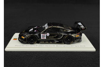 PORSCHE 911 992 Gt3 R 4.2l Team Herbert Motorsport №91 24h Spa (2024) Ralf Bohn - Robert Renauer - Morris Schuring - Alfred Renauer, Black