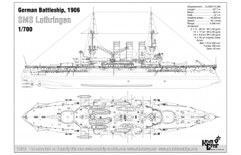 Сборная модель German Lothringen, 1905