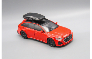 AUDI RS6 с багажным боксом, красный, 21 см